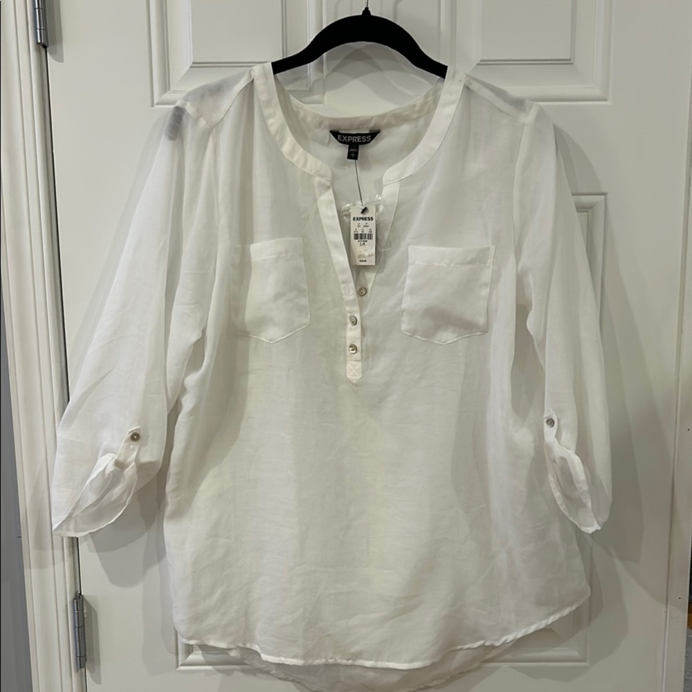 Express Women's White Blouse